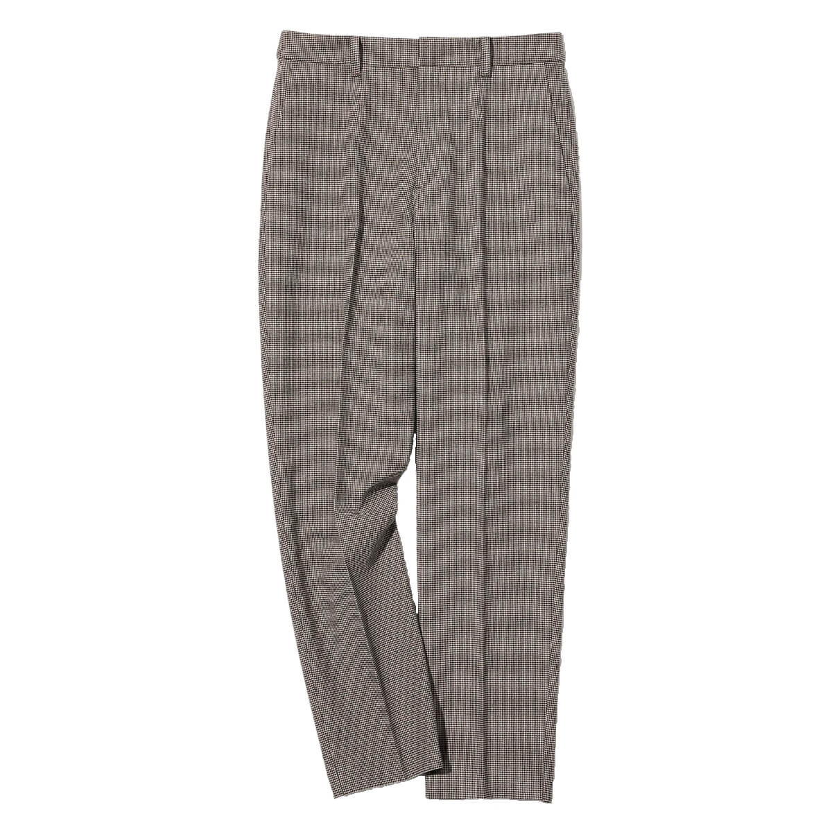 

Брюки Uniqlo Smart Brushed Houndstooth Ankle Length, белый/черный