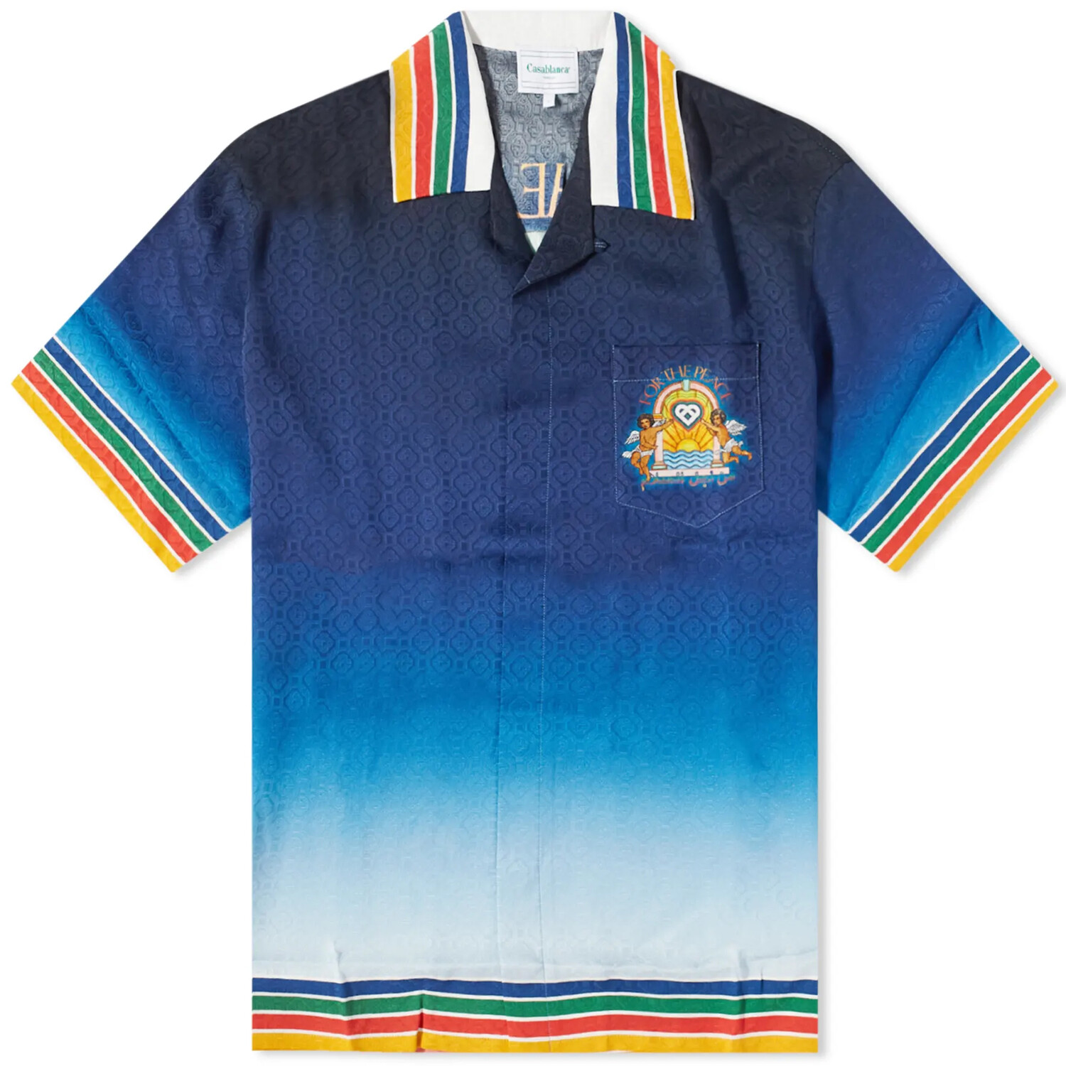 

Шелковая рубашка Casablanca Studio de Musique Short Sleeve, мультколор