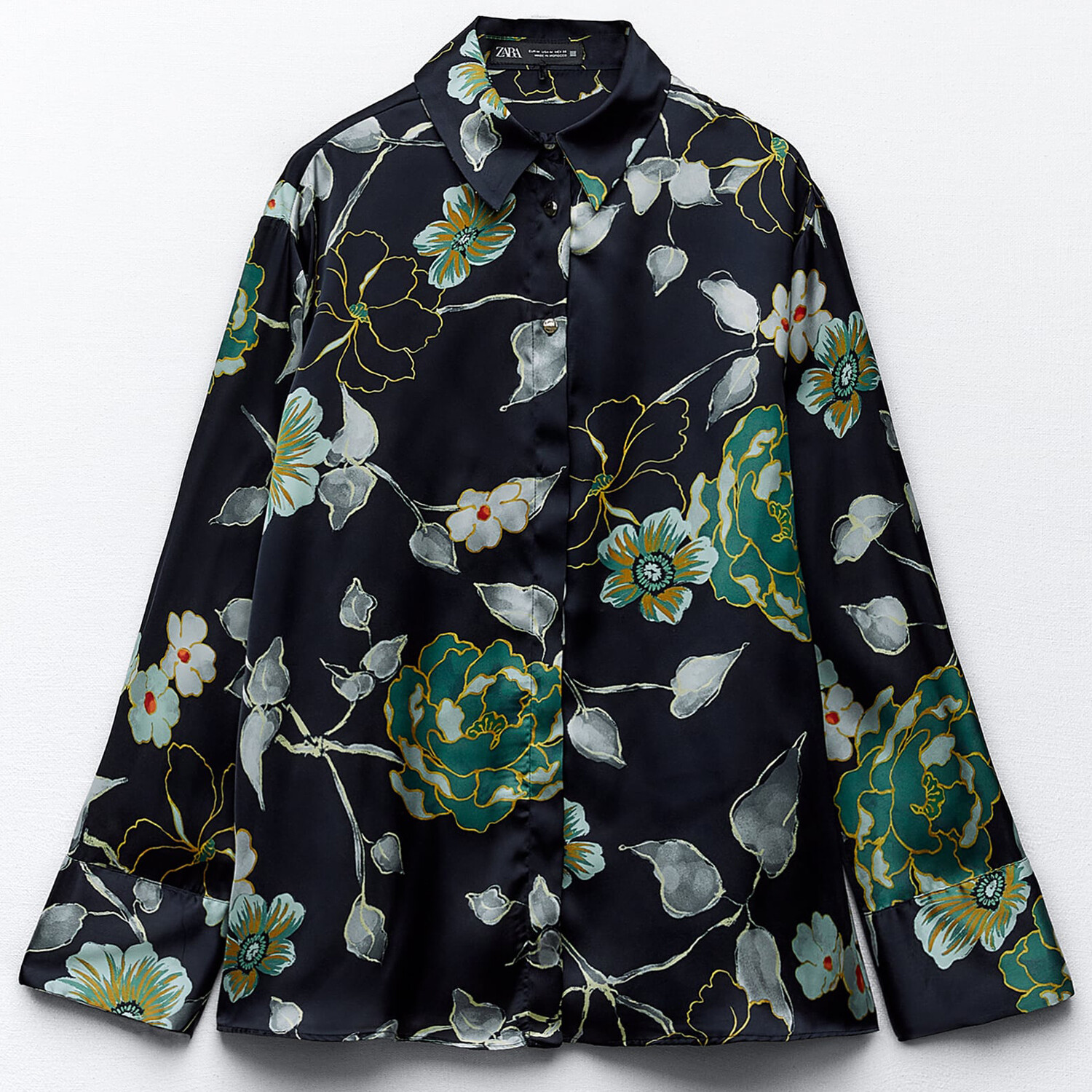 

Рубашка Zara Floral Print, мультиколор