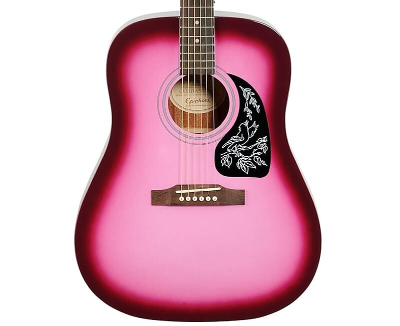 

Акустическая гитара Epiphone Starling в ярко-розовом жемчужном цвете Epiphone Starling Guitar in
