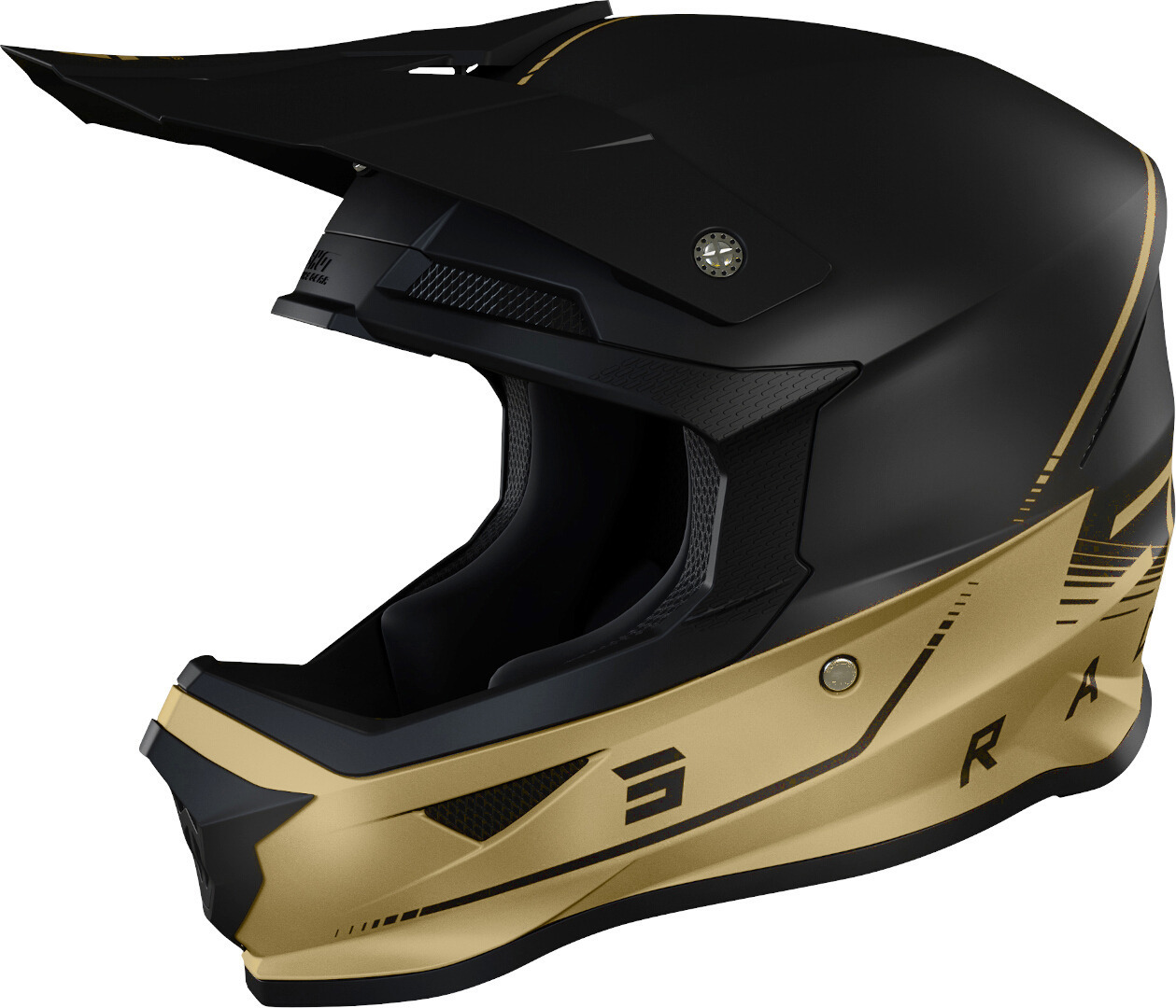 Шлем Shot Furious Raw 3.0 со съемной подкладкой, черный/золотистый