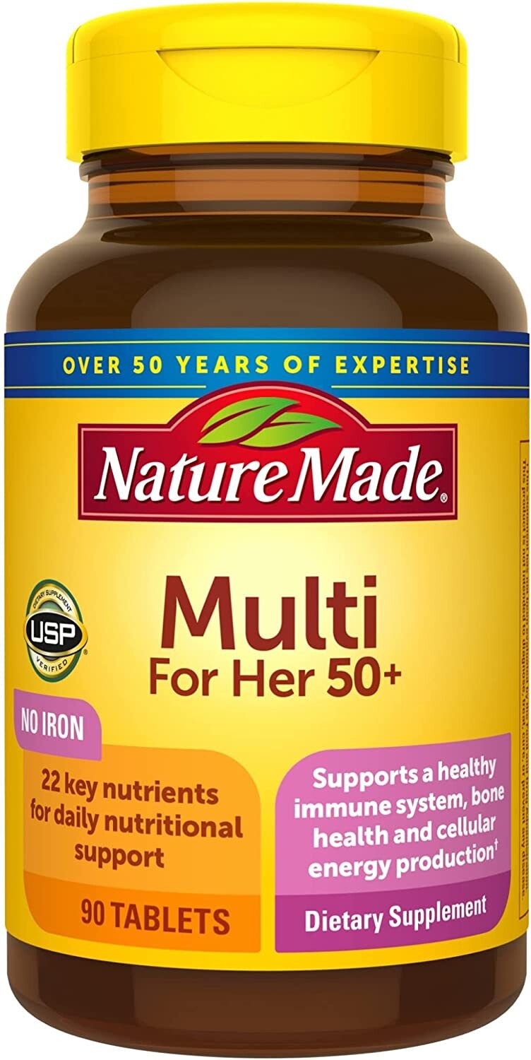 

Мультивитамины и минералы Nature Made для женщин старше 50 лет, 90 таблеток, 3 упаковки