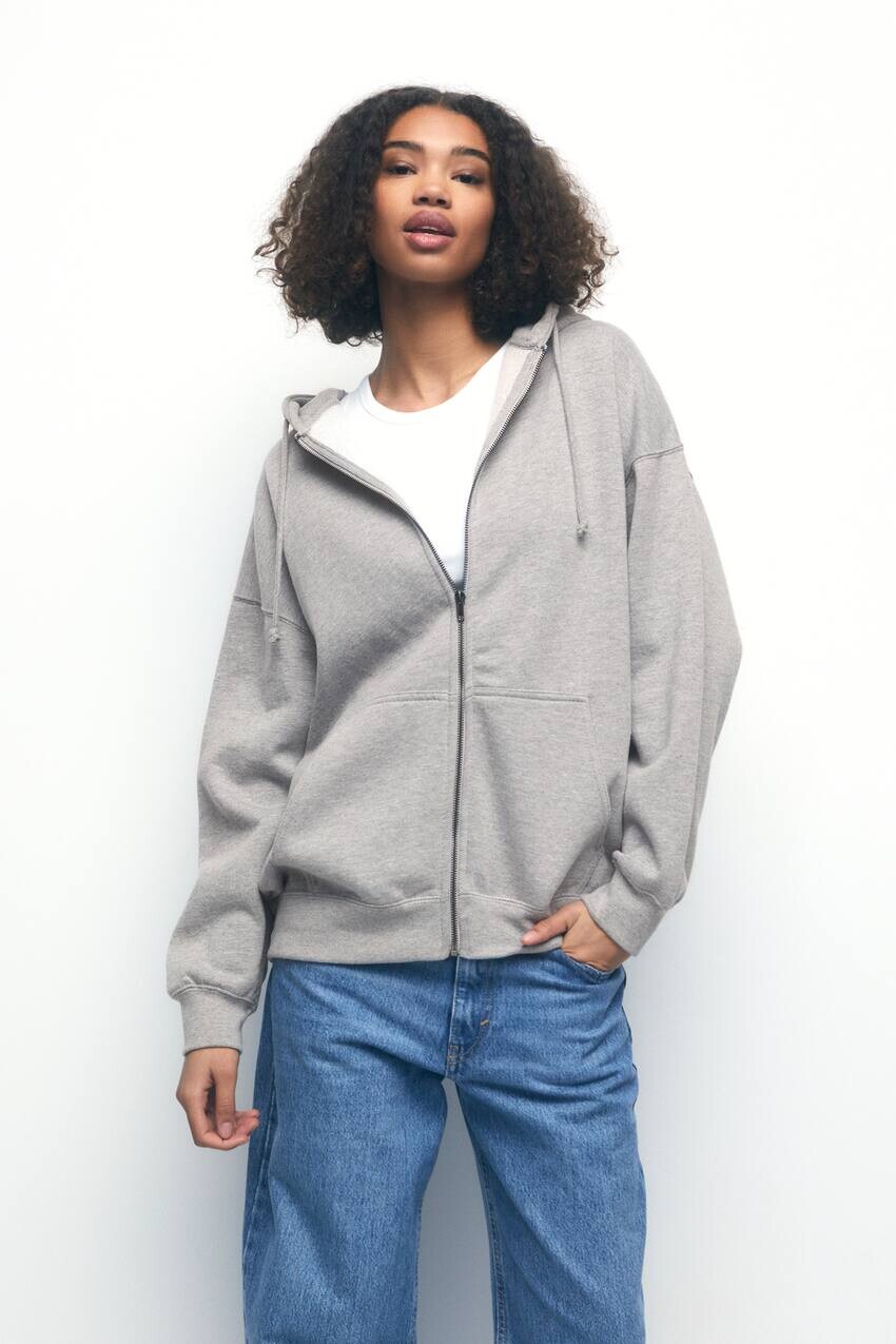 

Толстовка оверсайз Pull&Bear, серый