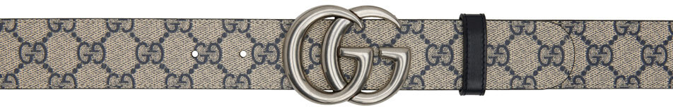 

Бежевый ремень с узором GG Marmont Gucci