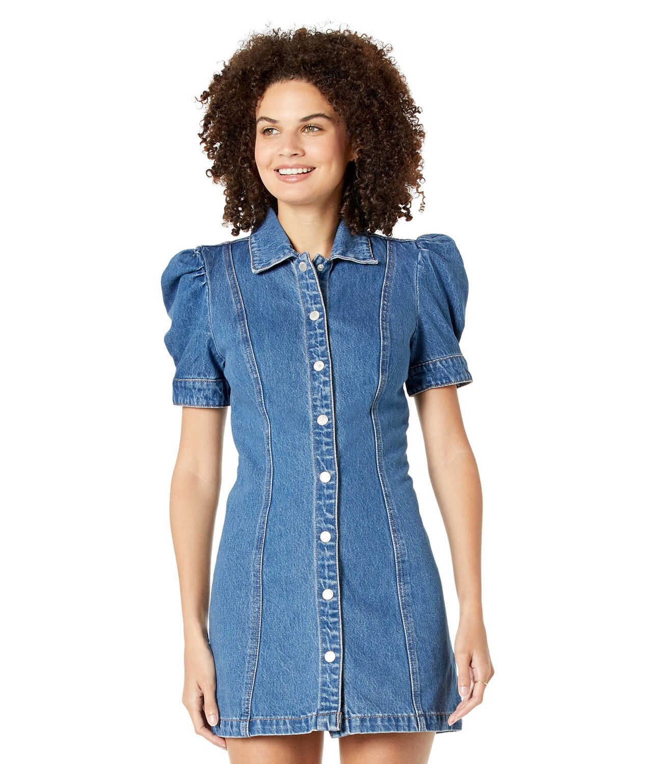 

Платье Blank NYC, Puff Sleeve Denim Mini Dress in Walk in The Park