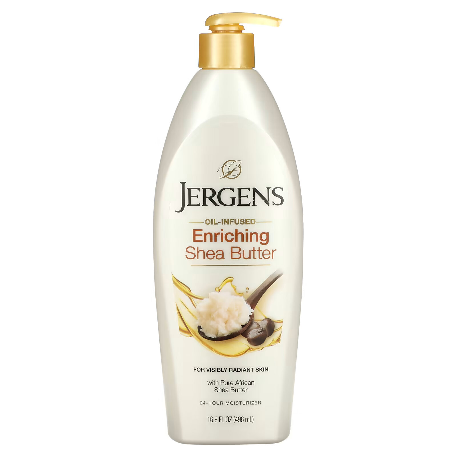 Jergens, Enriching Shea Butter, увлажняющий лосьон с маслом ши, 496 мл - фото