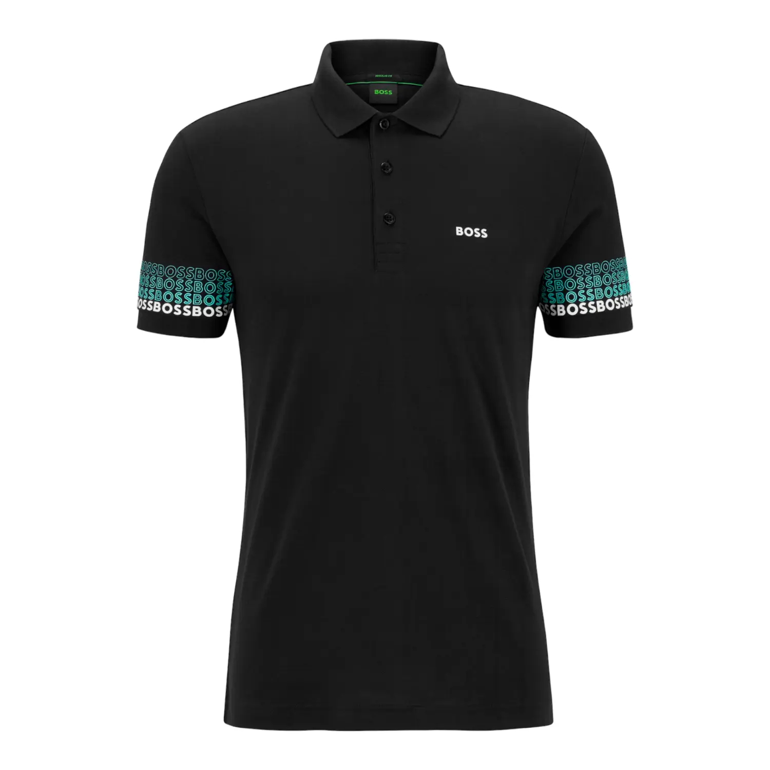 

Рубашка-поло Hubo Boss Cotton-pique With Repeat-logo Sleeves, темно-синий