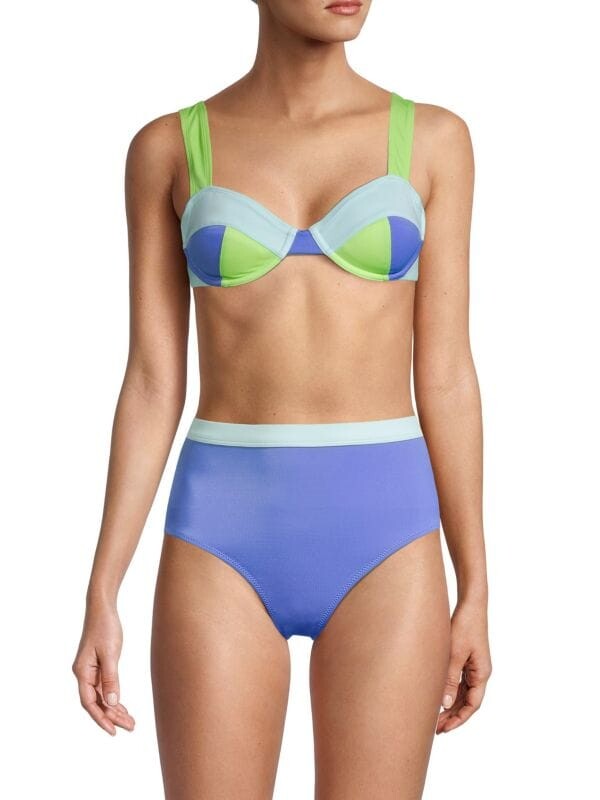 

Лиф бикини Solid & Striped с цветными блоками lilo, голубой