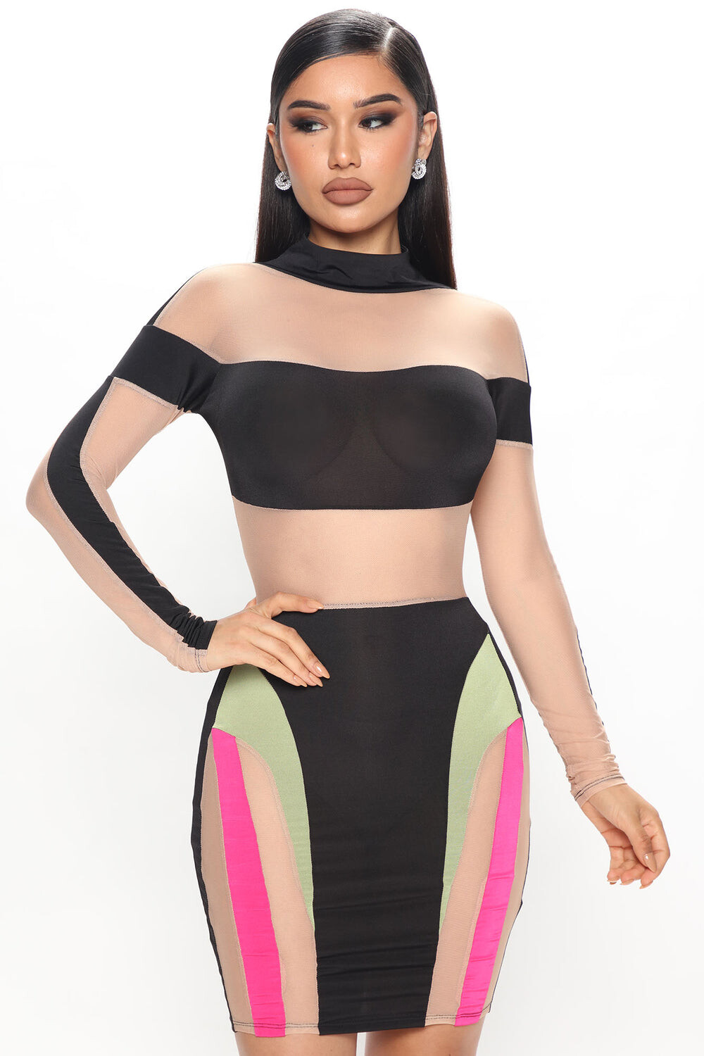 

Мини платье Fashion Nova D52215, шалфей