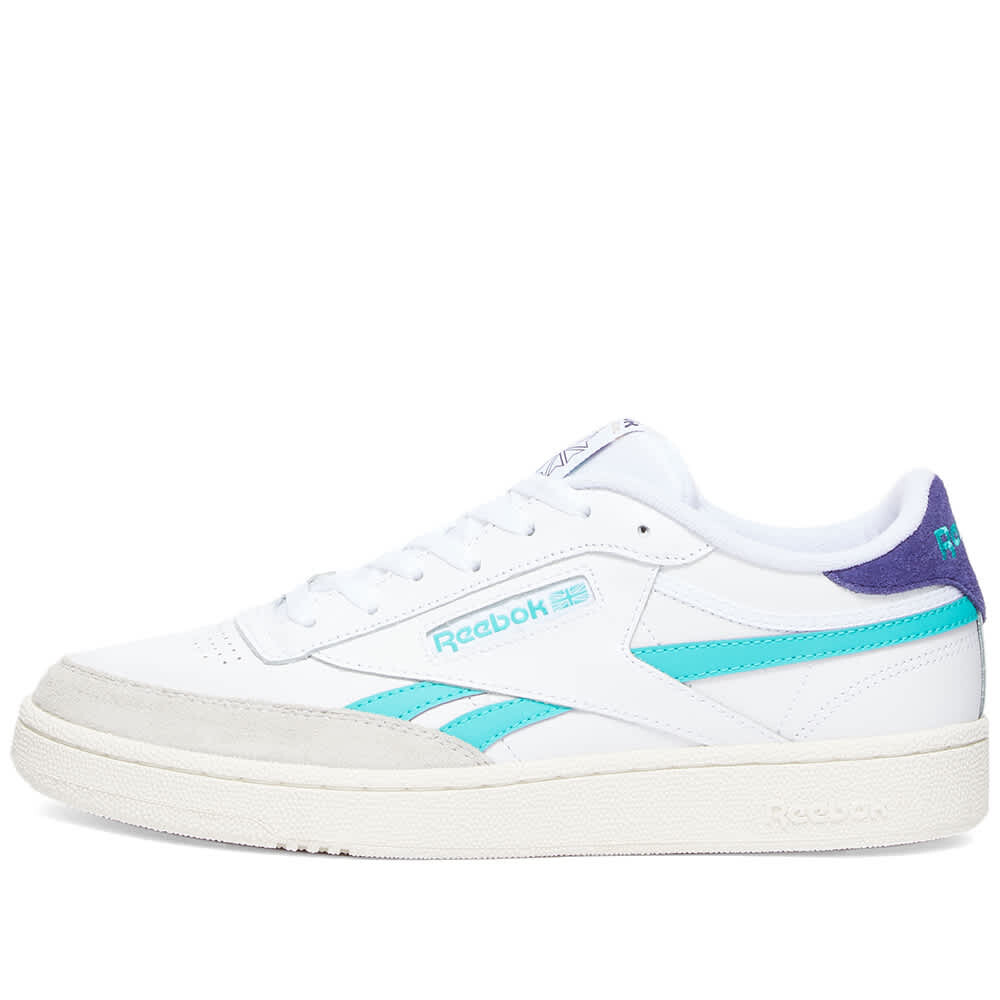 

Кроссовки Reebok Club C Revenge, белый/фиолетовый/бирюзовый