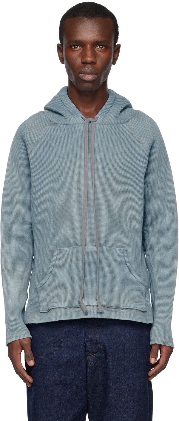 

Синяя худи с кулиской Greg Lauren, Синий