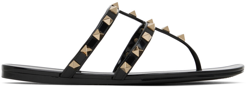 

Черные сандалии Rockstud Valentino Garavani