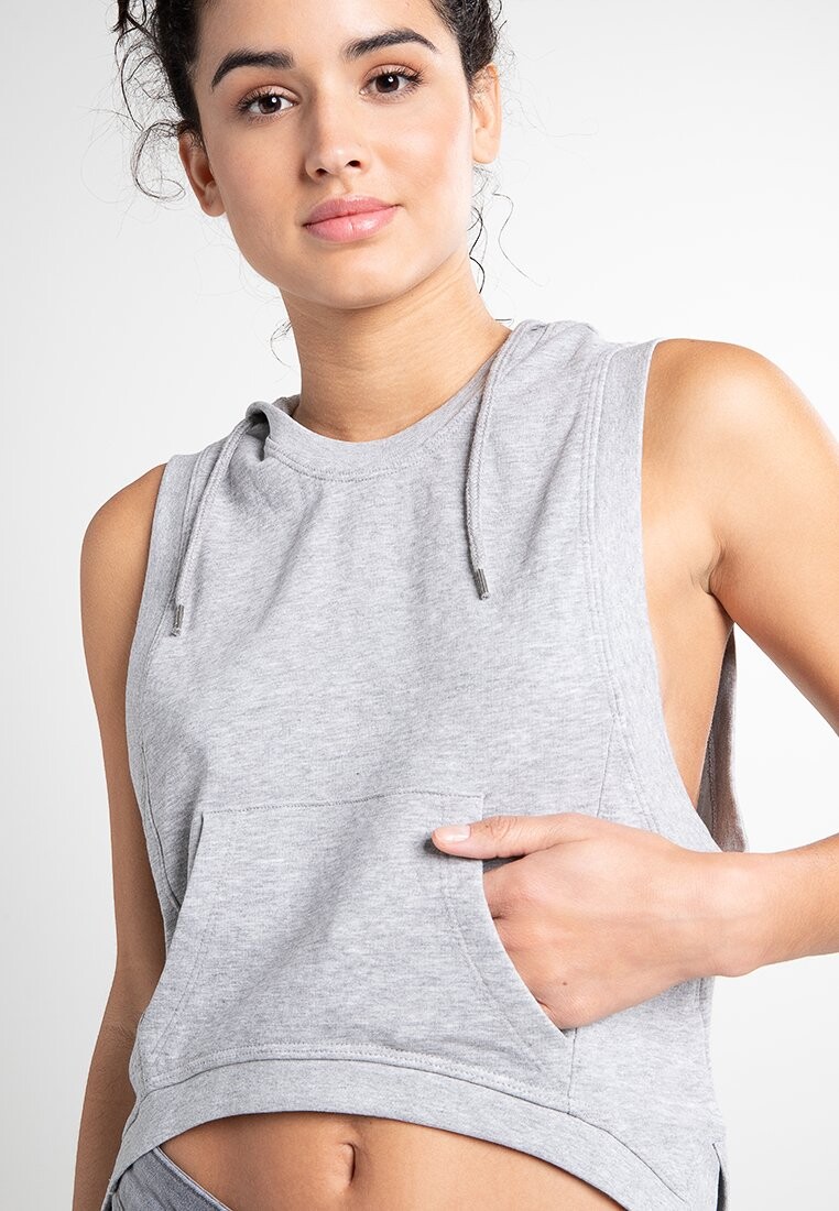

Топ Ladies Hooded Terry Tank Urban Classics, серый