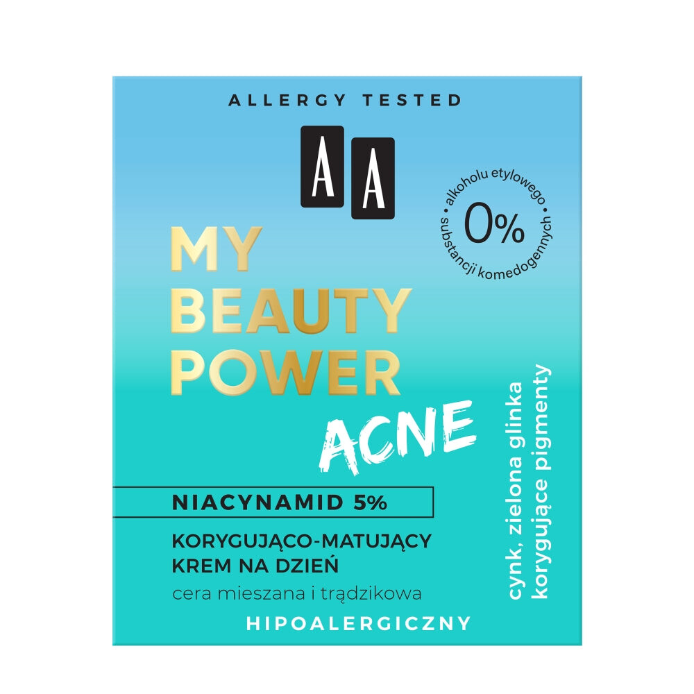 

AA My Beauty Power Крем дневной корректирующий и матирующий против угревой сыпи 50мл