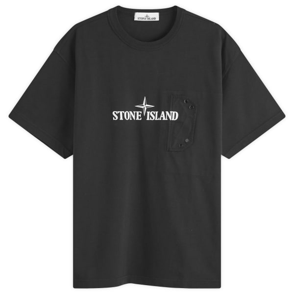 

Футболка с логотипом на кармане Stone Island, черный