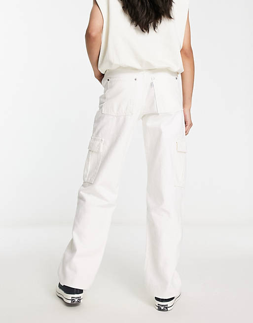 Белые мешковатые джинсы карго Levi's Silvertab
