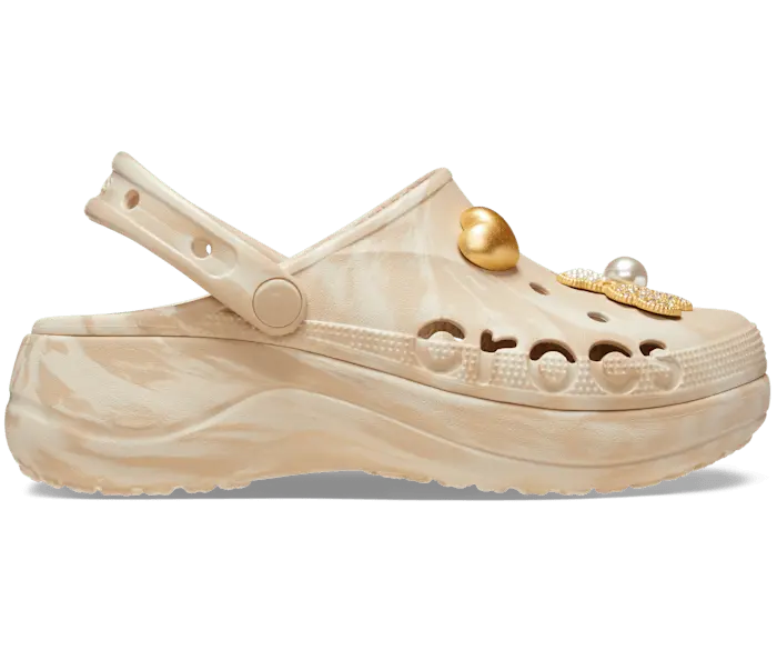 

Женские сабо Baya на платформе с мраморным шармом Crocs, цвет Chai / Multi