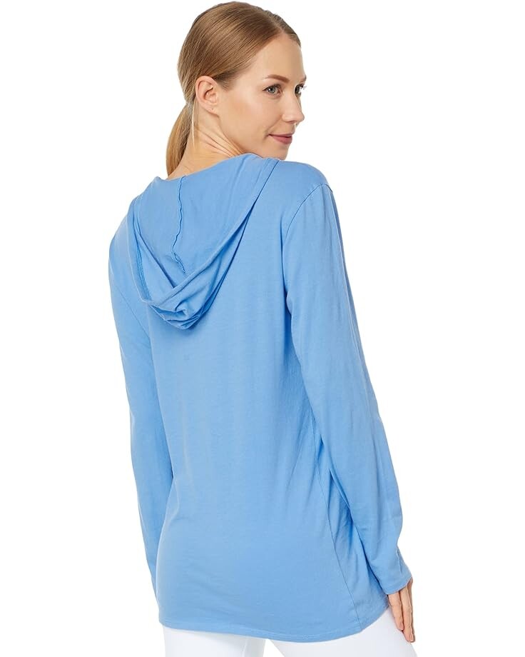 

Футболка Life is Good Long Sleeve Crusher-Lite Hooded Tee, цвет Cornflower Blue