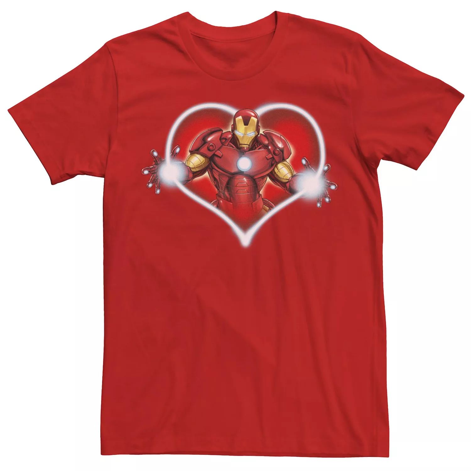 Мужская футболка Marvel Iron Man Arc Reactor Heart с портретом Licensed Character мужская футболка marvel iron man arc reactor heart с портретом licensed character