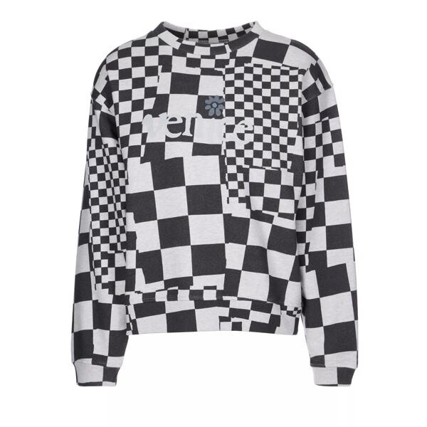 

Футболка kariertes sweatshirt mit logo- check print Erl, серый