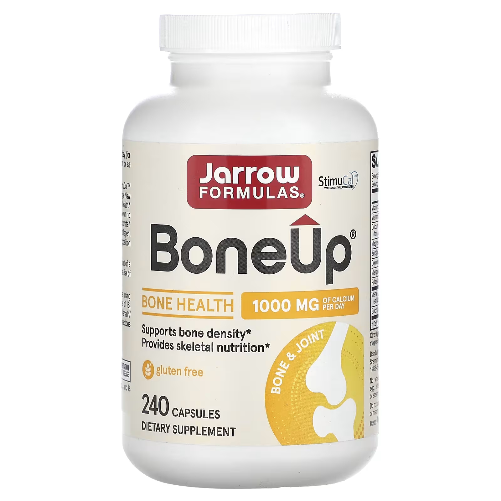 Пищевая добавка Jarrow Formulas BoneUp 1000 мг, 240 капсул jarrow комплекс boneup 3 per day 90 капсул jarrow