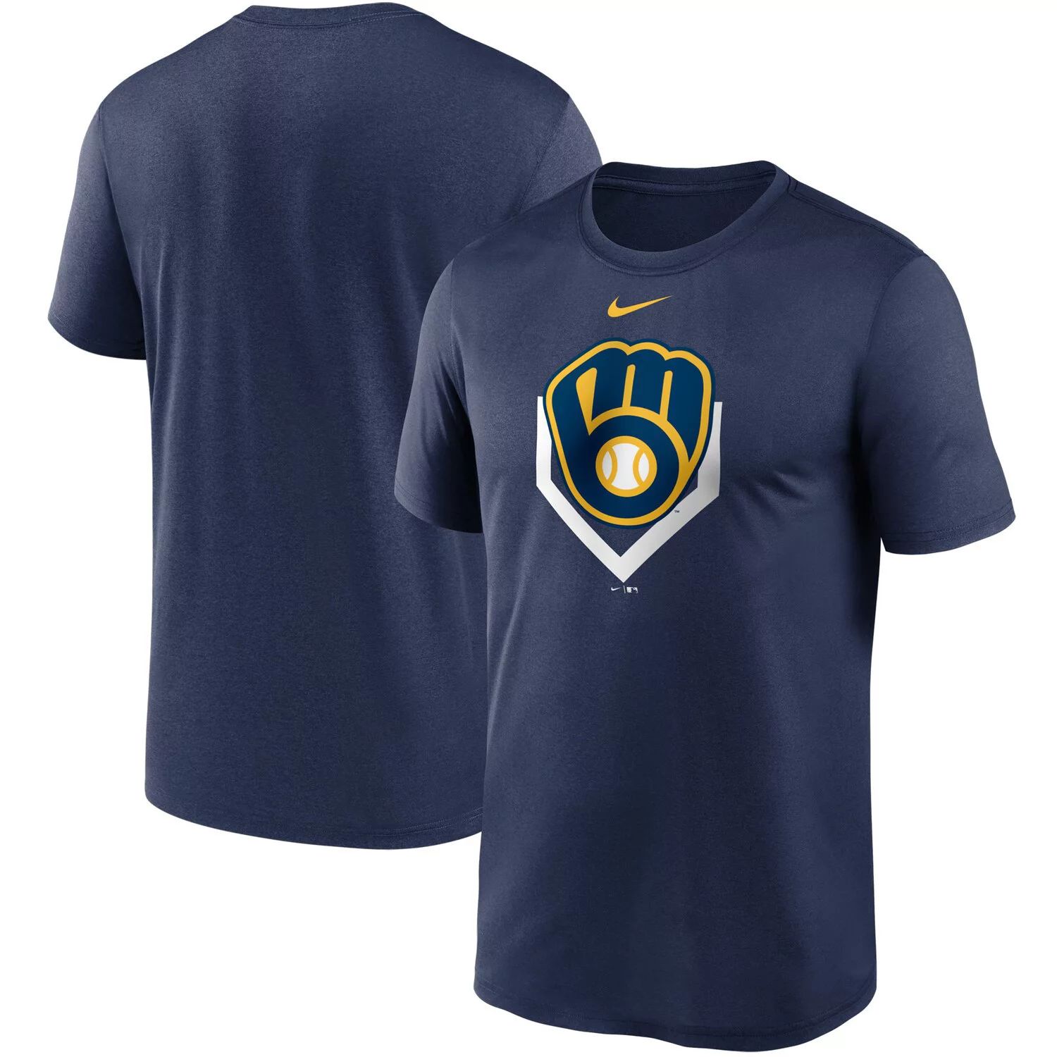 Мужская темно-синяя футболка Milwaukee Brewers Icon Legend Performance Nike фото