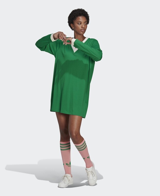 

Трикотажное платье adidas, зеленый