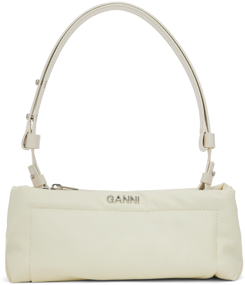 

Миниатюрная сумка-багет Off-White с подушкой GANNI