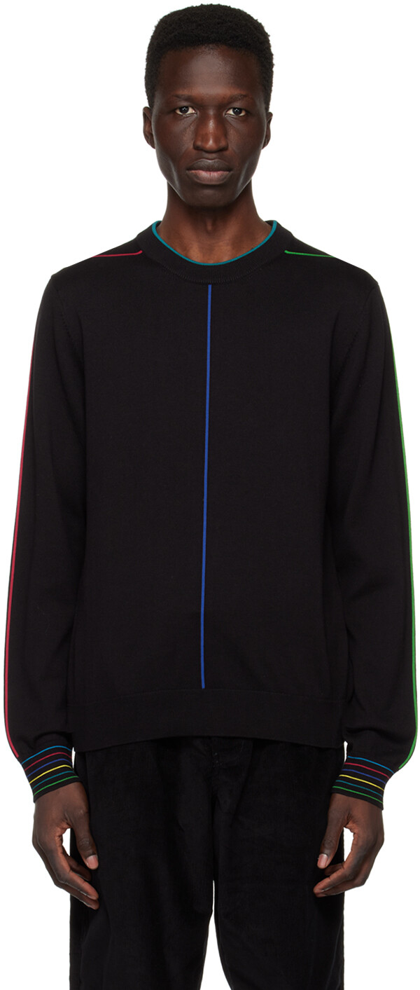 

Черный свитер в спортивную полоску PS by Paul Smith