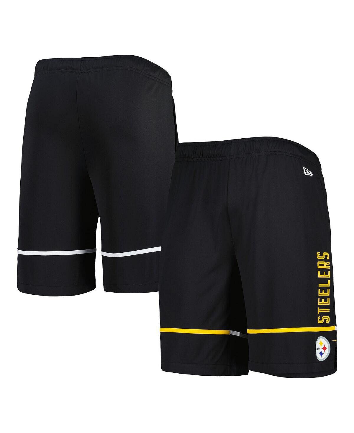 

Мужские черные шорты для тренинга pittsburgh steelers combine authentic rusher New Era, черный