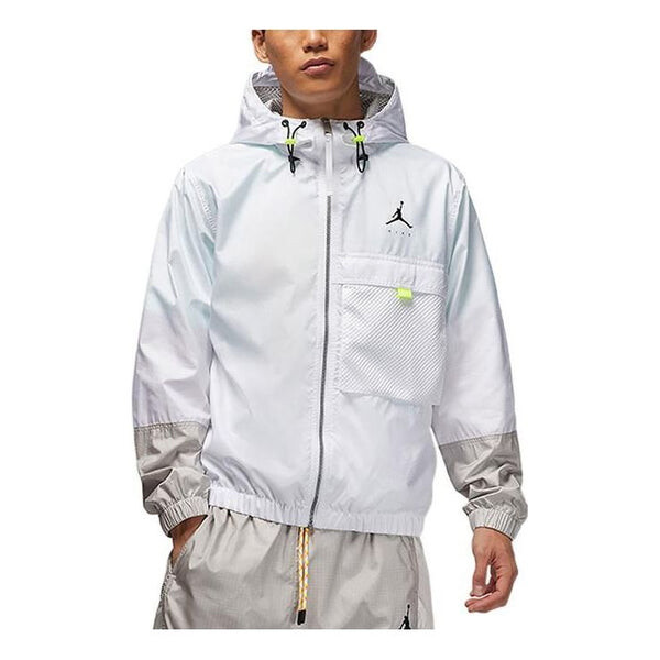 

Куртка Jordan Colorblock Zipper Hooded Autumn White, Белый