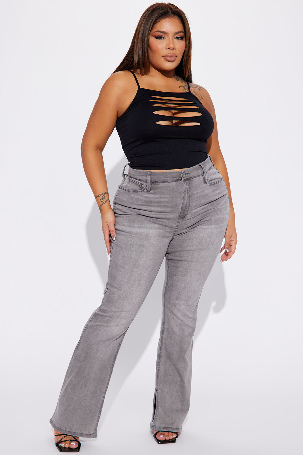 

Джинсы Fashion Nova FN23326WB11J, серый
