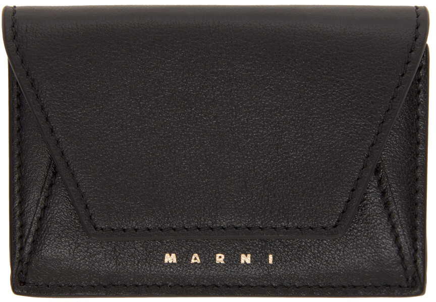 

Черный кожаный кошелек Trifold Marni