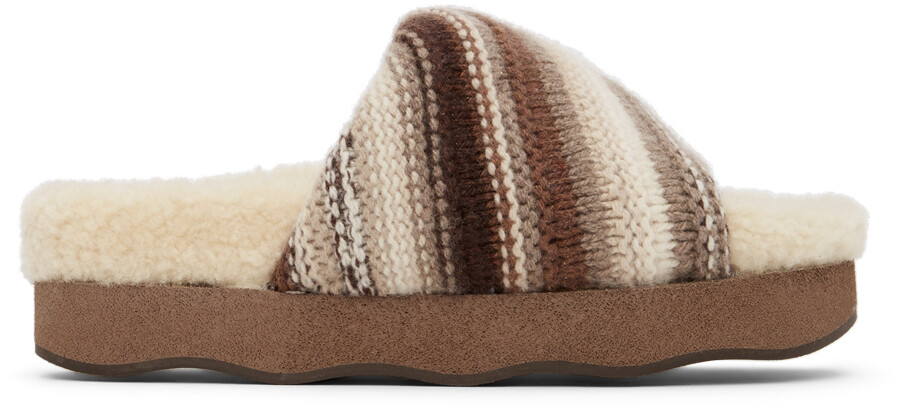 

Разноцветные вязаные волнистые сандалии Chloé
