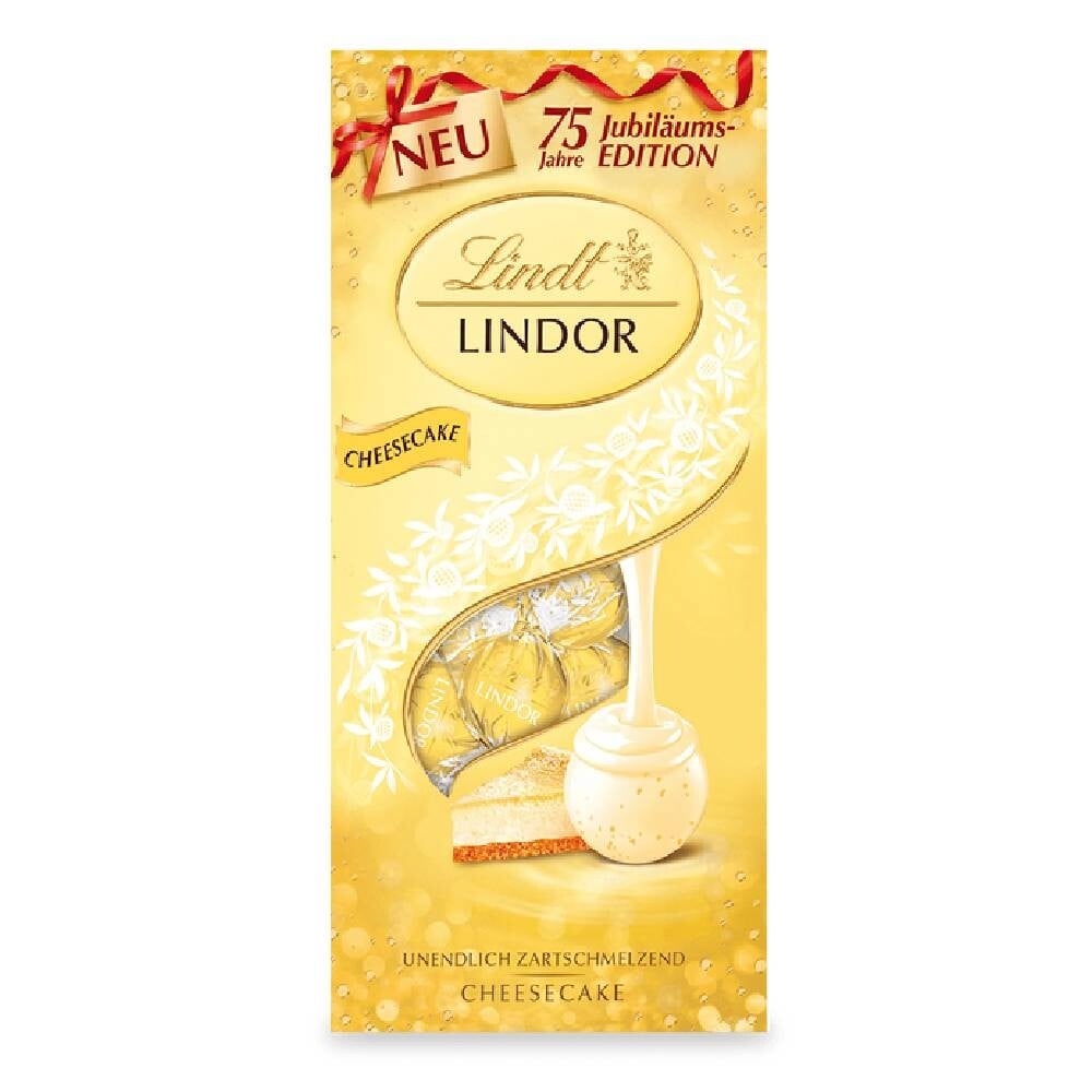 

Конфеты Lindt Lindor Kugel Beutel 75 Jahre Jubiläum, чизкейк, 137г