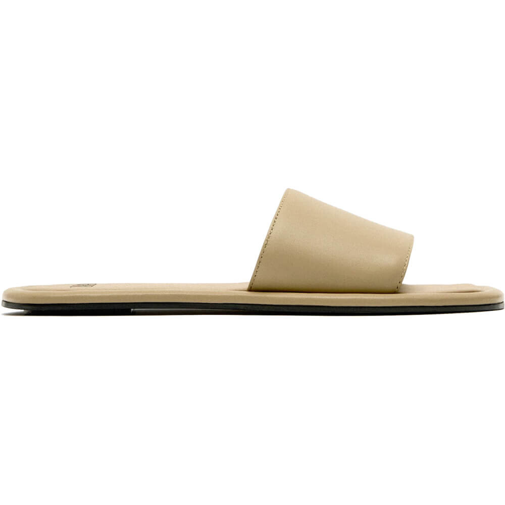 

Сандалии Zara Minimalist Flat Leather, темно-серый