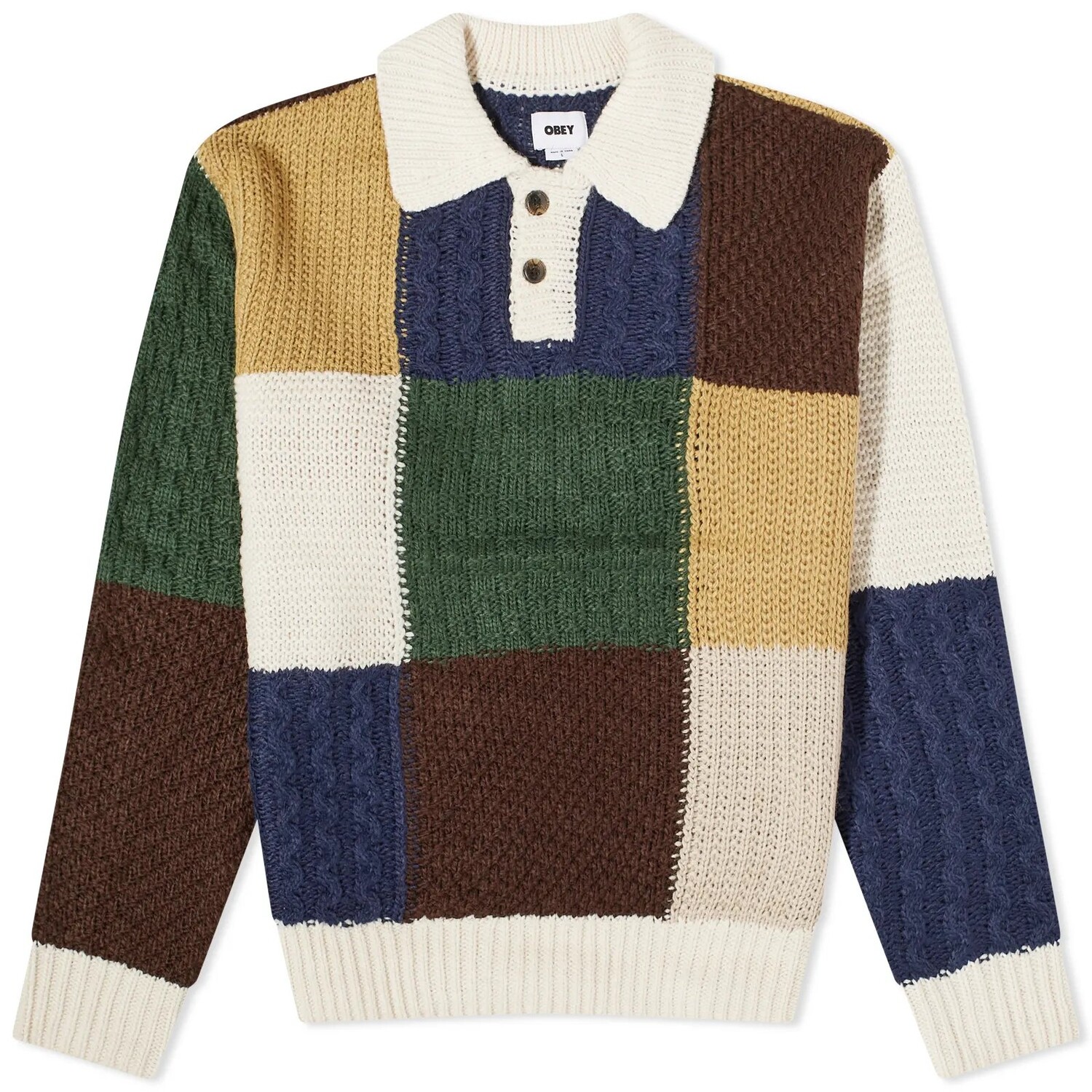

Поло Obey Oliver Patchwork, мультиколор