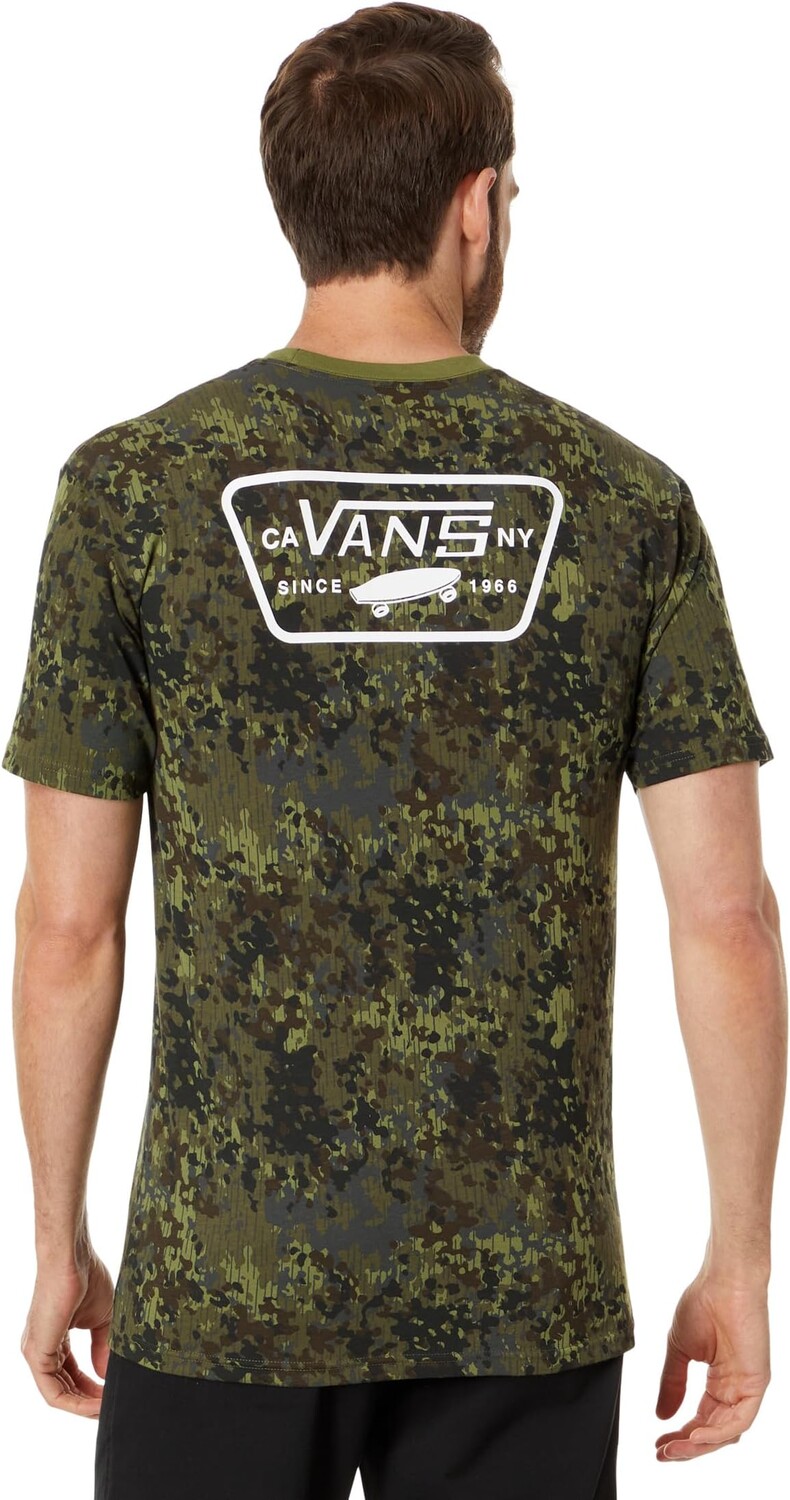 

Футболка с короткими рукавами и полной нашивкой на спине Vans, цвет Olive Branch/White