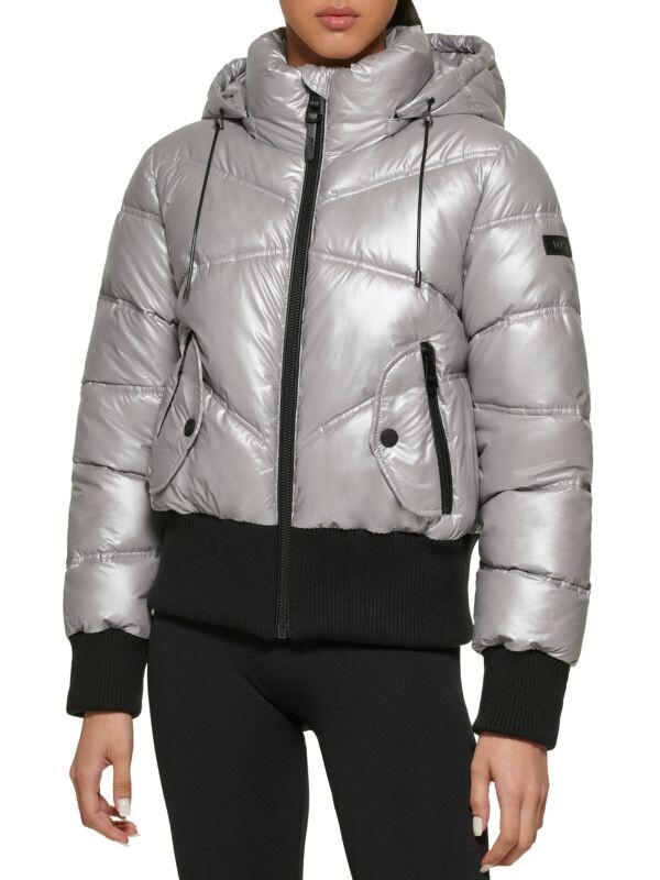 Пуховик с капюшоном DKNY Fog