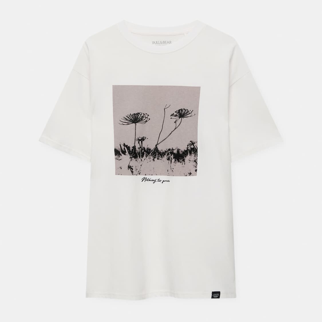 

Футболка Pull&Bear Short Sleeve With Print, белый