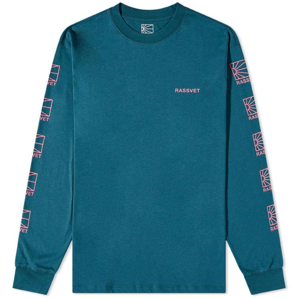 

Футболка PACCBET Long Sleeve Multi Logo Tee, Синий