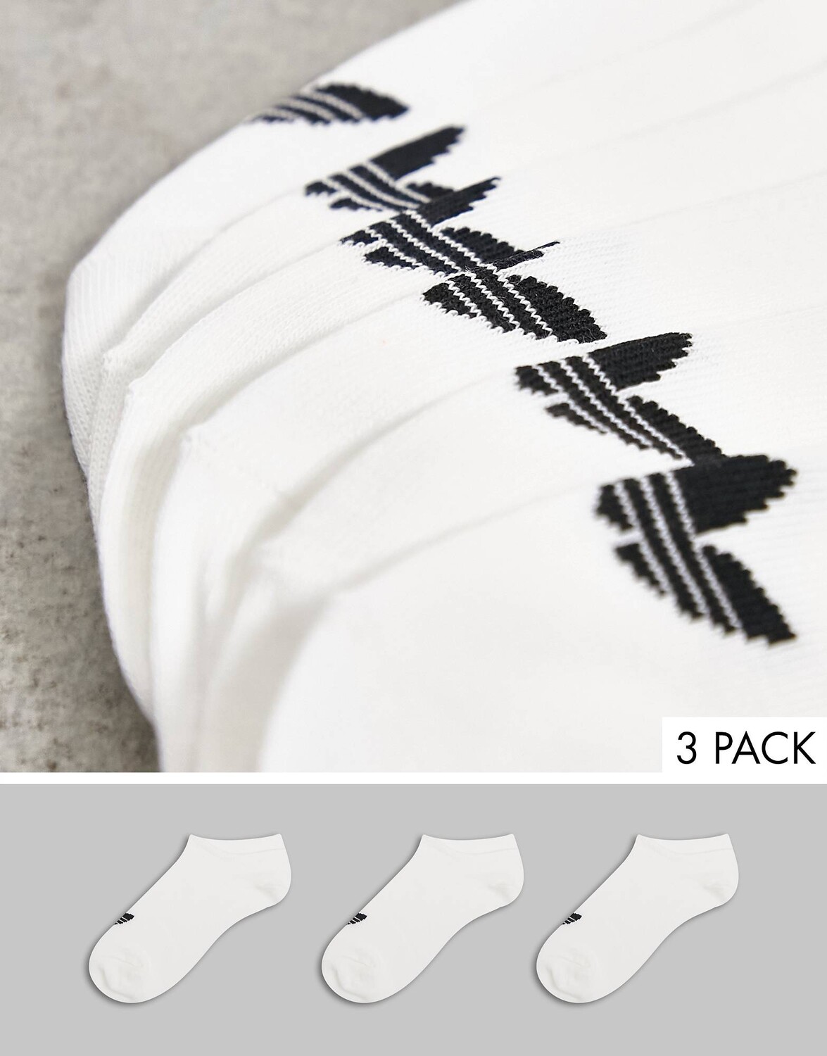 

Комплект из 3 белых носков adidas Originals