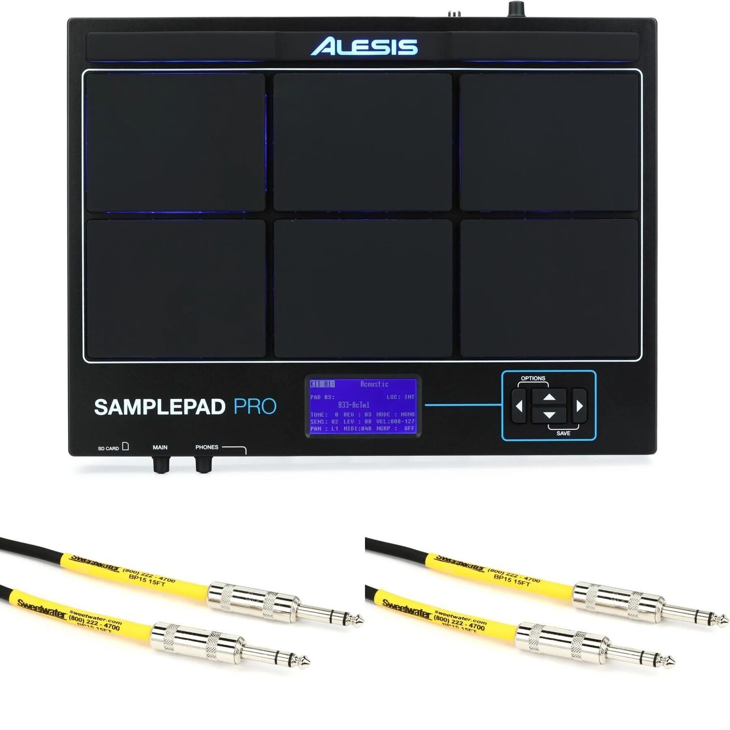 

Новый перкуссионный пэд и кабели Alesis SamplePad Pro