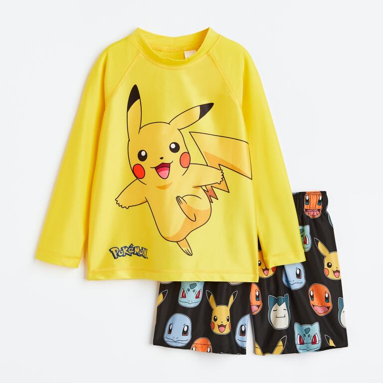 

Комплект для плавания H&M x Pokémon Printed, желтый/черный