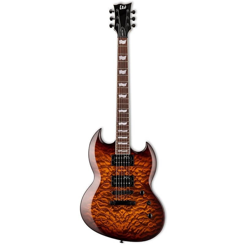 

Электрогитара ESP LTD VIPER-256QM Dark Brown Sunburst Electric Guitar