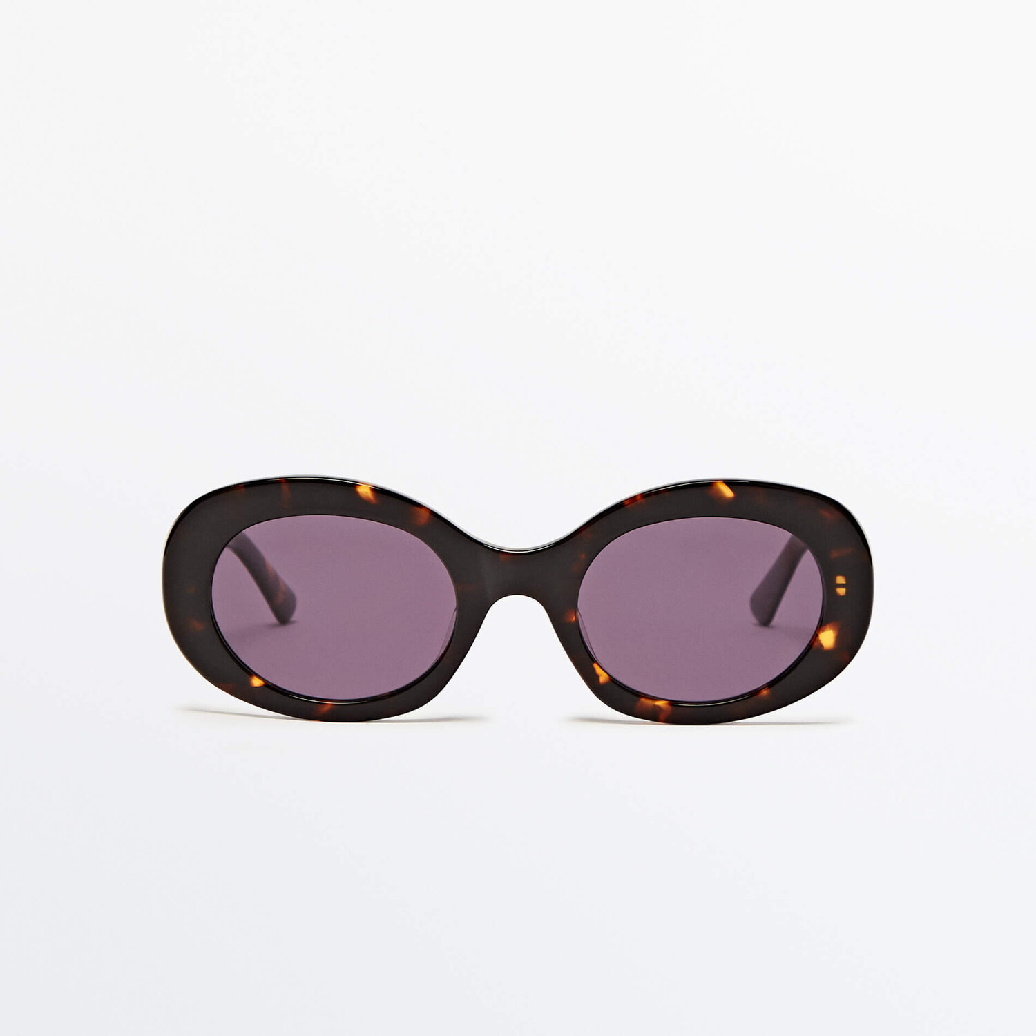 

Солнцезащитные очки Massimo Dutti Oval Tortoiseshell Effect, коричневый