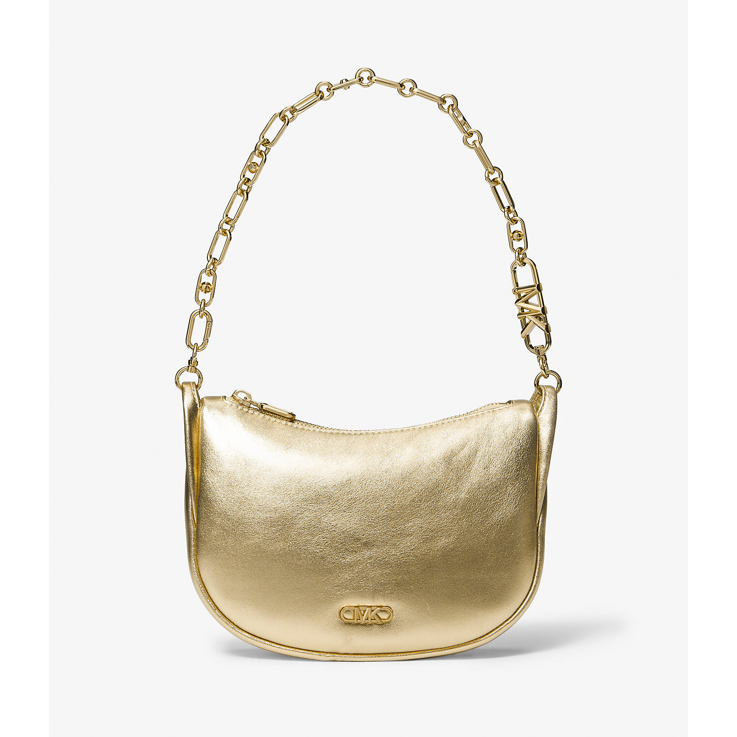 

Сумка Michael Michael Kors Kendall Small Metallic Leather Shoulder, золотистый