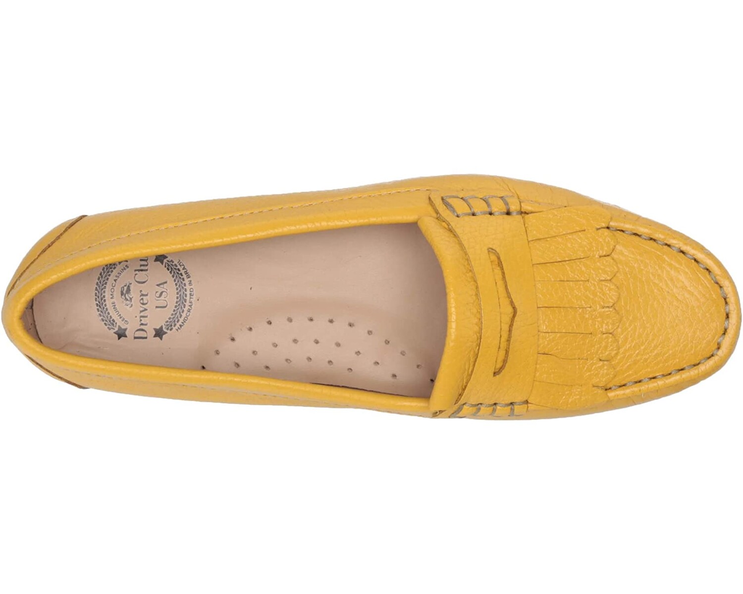 

Лоферы Women's Leather Made in Brazil Kilt Detail Driver Moc Loafer Driver Club USA, желтый