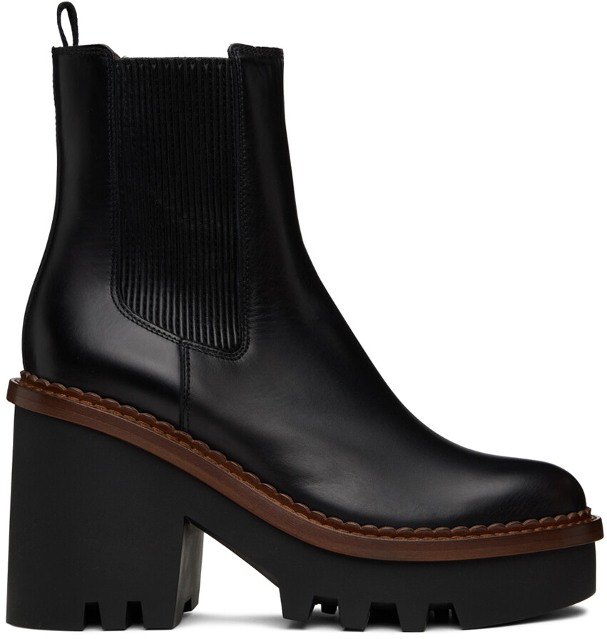 

Черные сапоги Овены Chloé, Черный