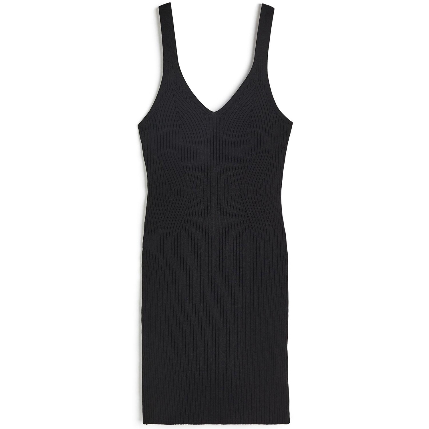 

Платье H&M Rib-knit Bodycon, черный